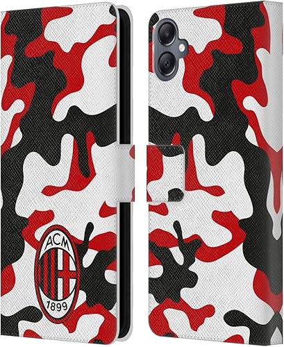 Vista 272 de Head Case Designs Funda de cuero con licencia oficial de AC Milan con diseño de camuflaje digital, compatible con Samsung Galaxy S22 Ultra 5G