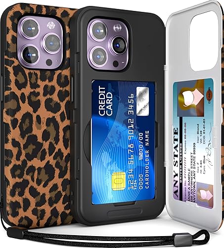 Miniatura 12 de TORU CX Slim para iPhone 14 Pro Funda Cartera Funda Protectora Resistente a Golpes de Servicio Pesado con Portador de Tarjetas Oculto y Ranura