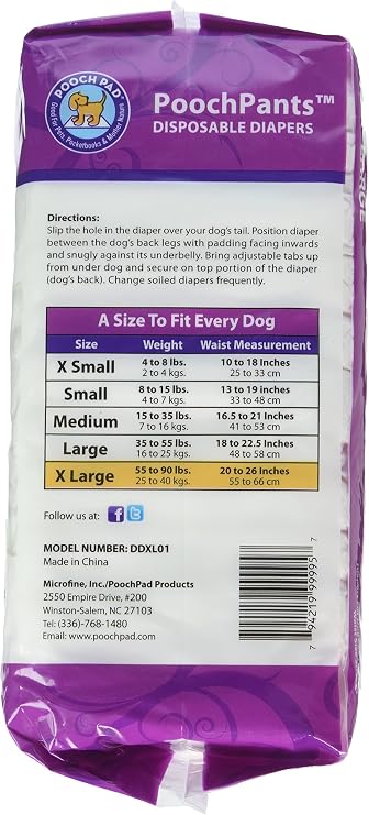 PoochPads Disposable Diaper, X-Large