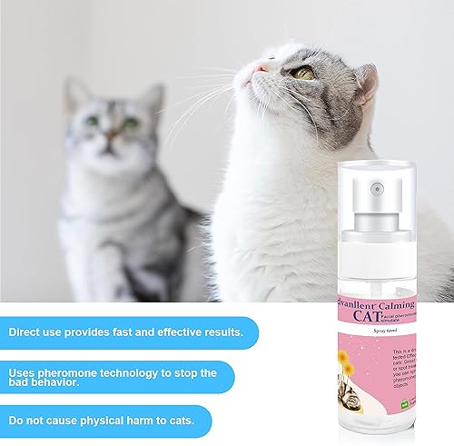 Miniatura 6 de Spray de feromonas calmantes para gatos (2.1 fl oz), una solución recomendada por un veterinario, ayuda a aliviar la ansiedad causada por el estrés,