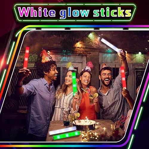 Miniatura 6 de 48 palitos de alegría LED que brillan en la luz, varitas de boda para cumpleaños, boda, despedida de soltera, rave, carnaval, concierto, suministros