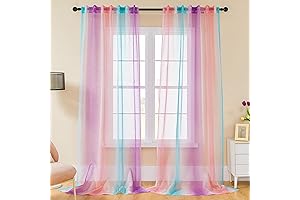 XiDi Rainbow Sheer Girls Curtains