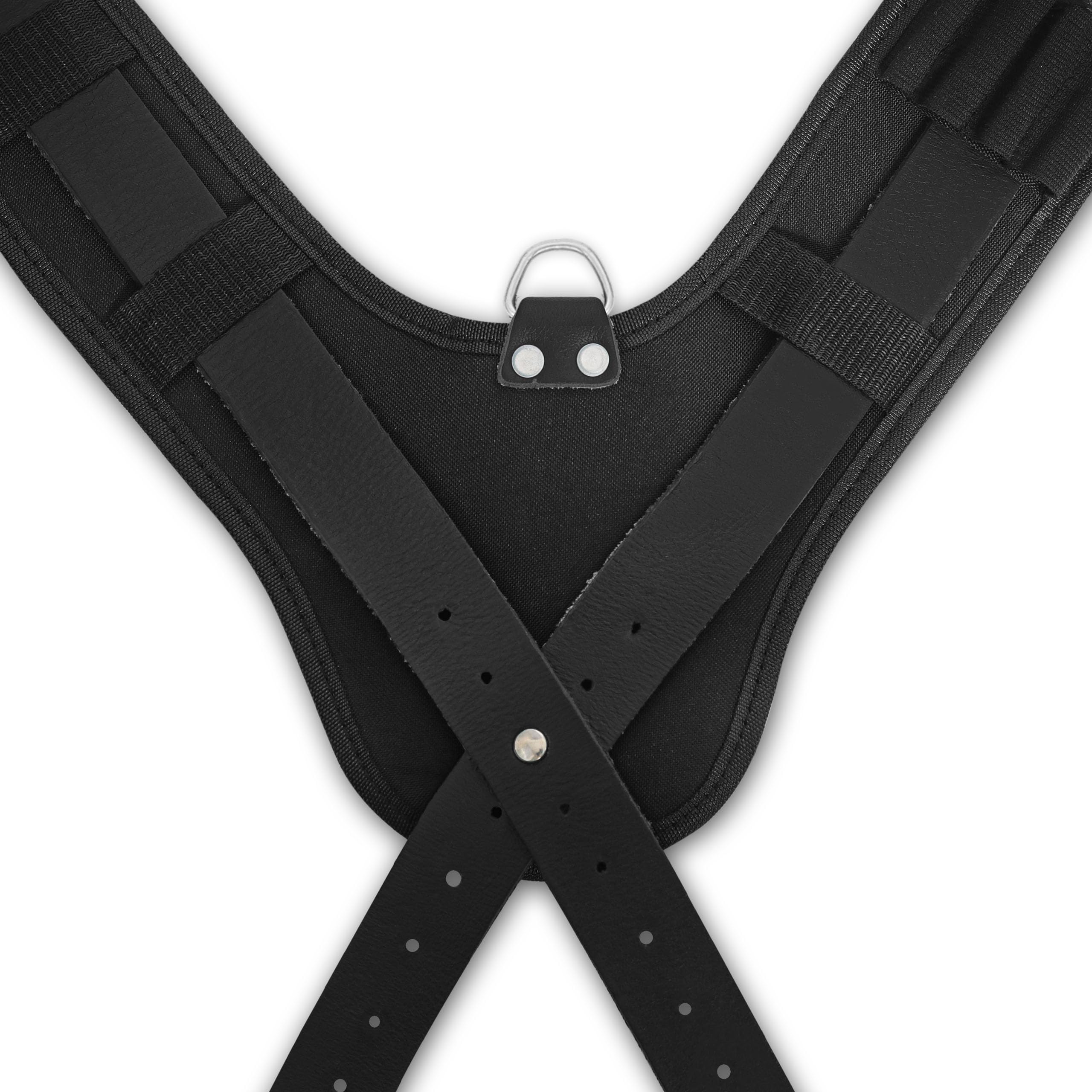FUERI Tool Belt Suspenders for Men Heavy Duty Bags Construction Carpenter Tools Electricians Framers Black