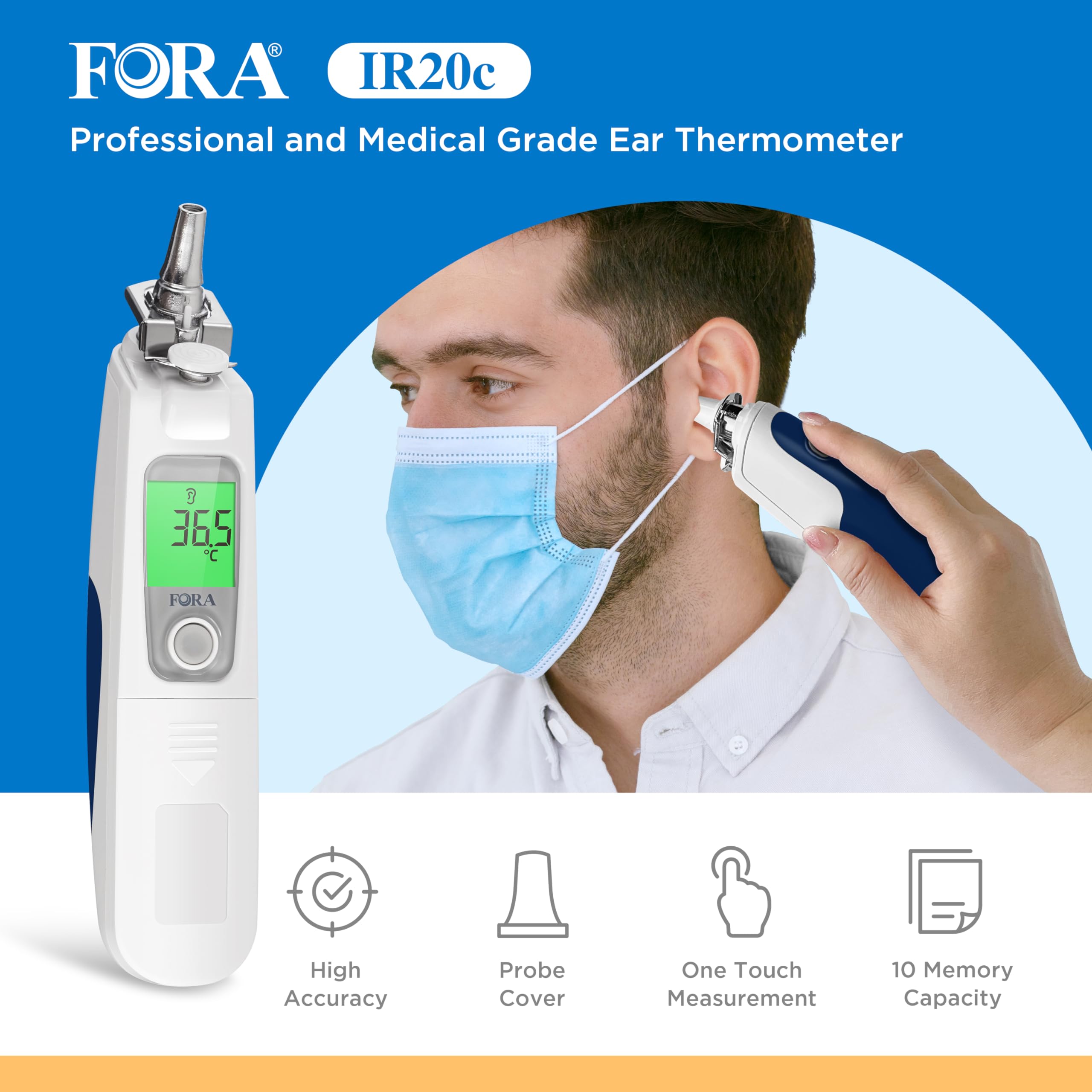 FORA IR20c Ear Thermometer (Without Bluetooth)