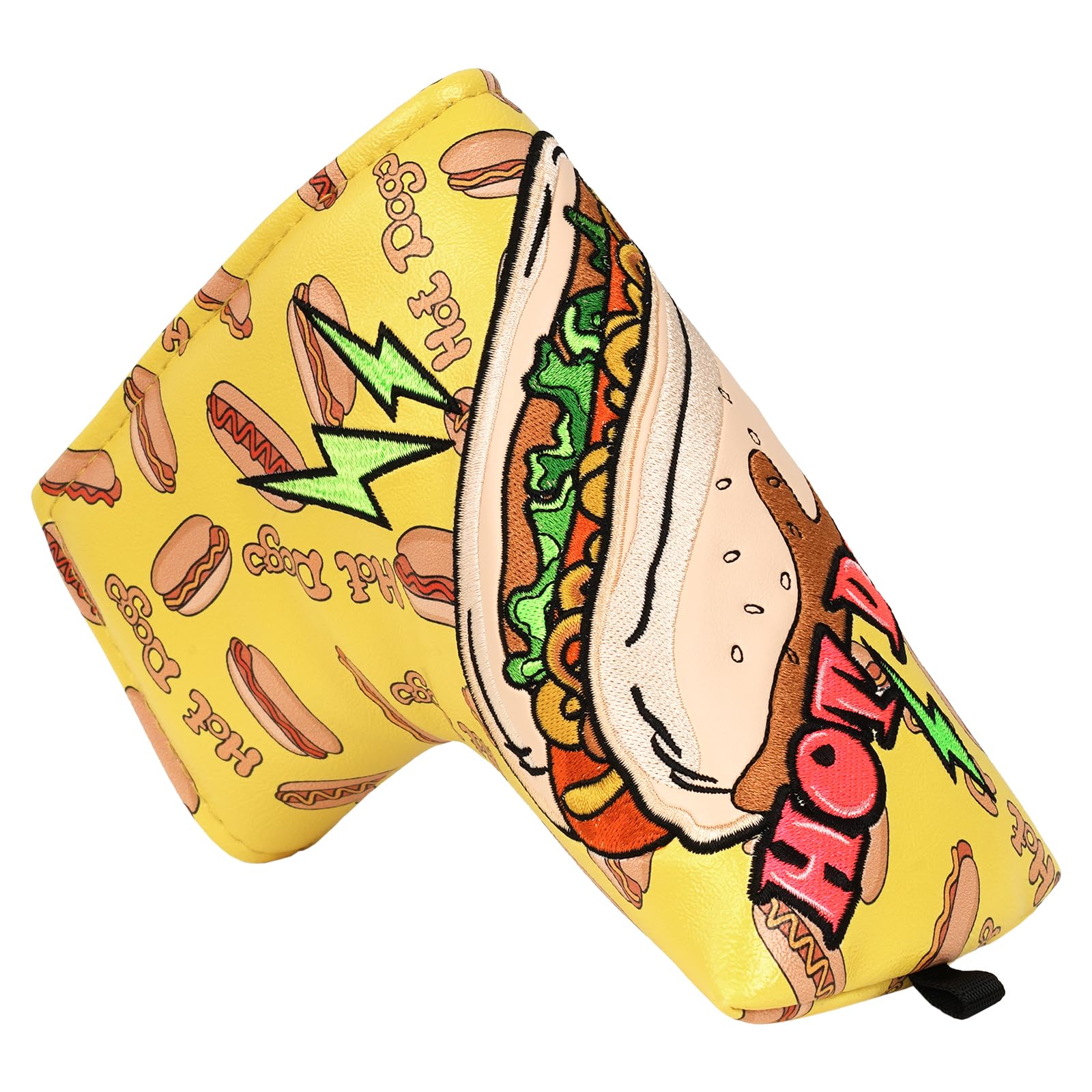 LZFAN Funny Golf Club Head Cover Driver Headcover Blade Putter Headcover Hot Dogs Blade Putter