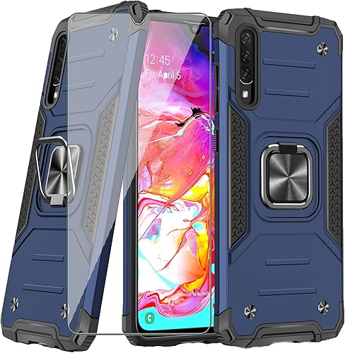 Asuwish Funda compatible con Samsung Galaxy A70 y protector de pantalla de vidrio templado, accesorios para celdas, soporte de anillo, fundas disponible en Yaxa Colombia