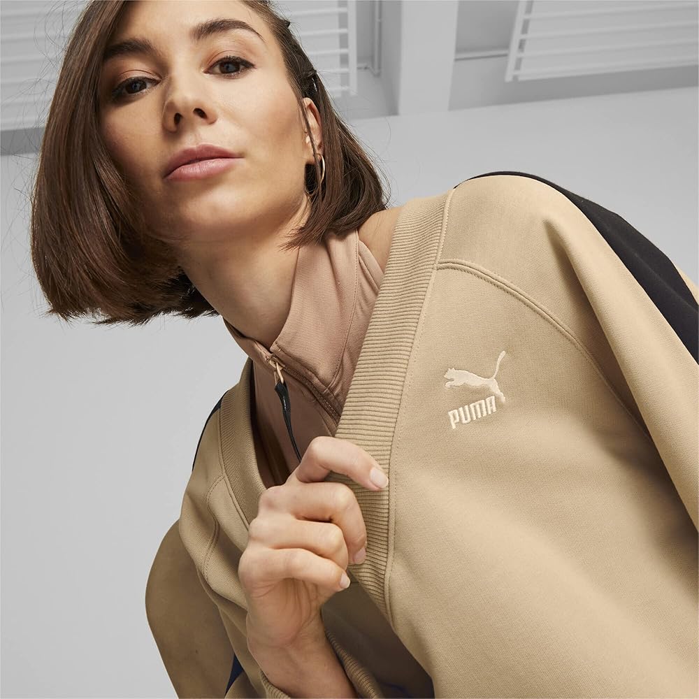 PUMA グリーン 長袖 Vネックシャツ プーマ（PUMA）（メンズ）長袖Tシャツ メンズ RUN グラフィック