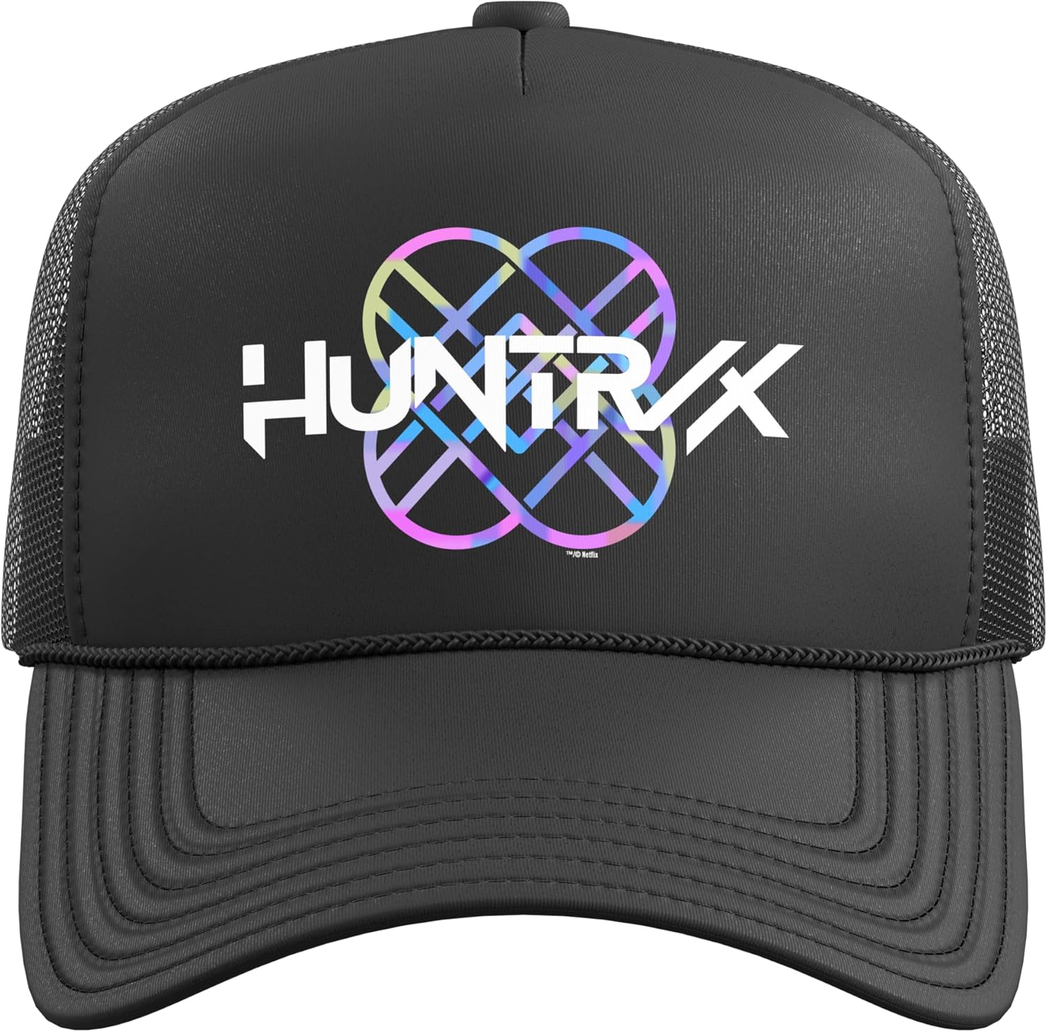 Kpop Demon Hunters Band Logo Officially Licensed Trucker Hat with Adjustable Mesh Back - Image 2