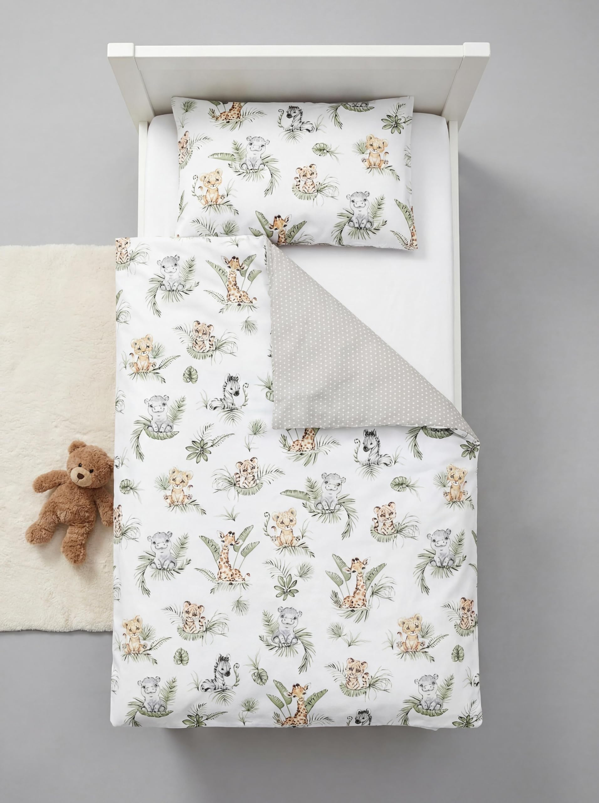 TupTam Juego de Ropa de Cama para Niños, de 2 Piezas., Conejo/Rosa/Lunares, 120x90 cm — view 54