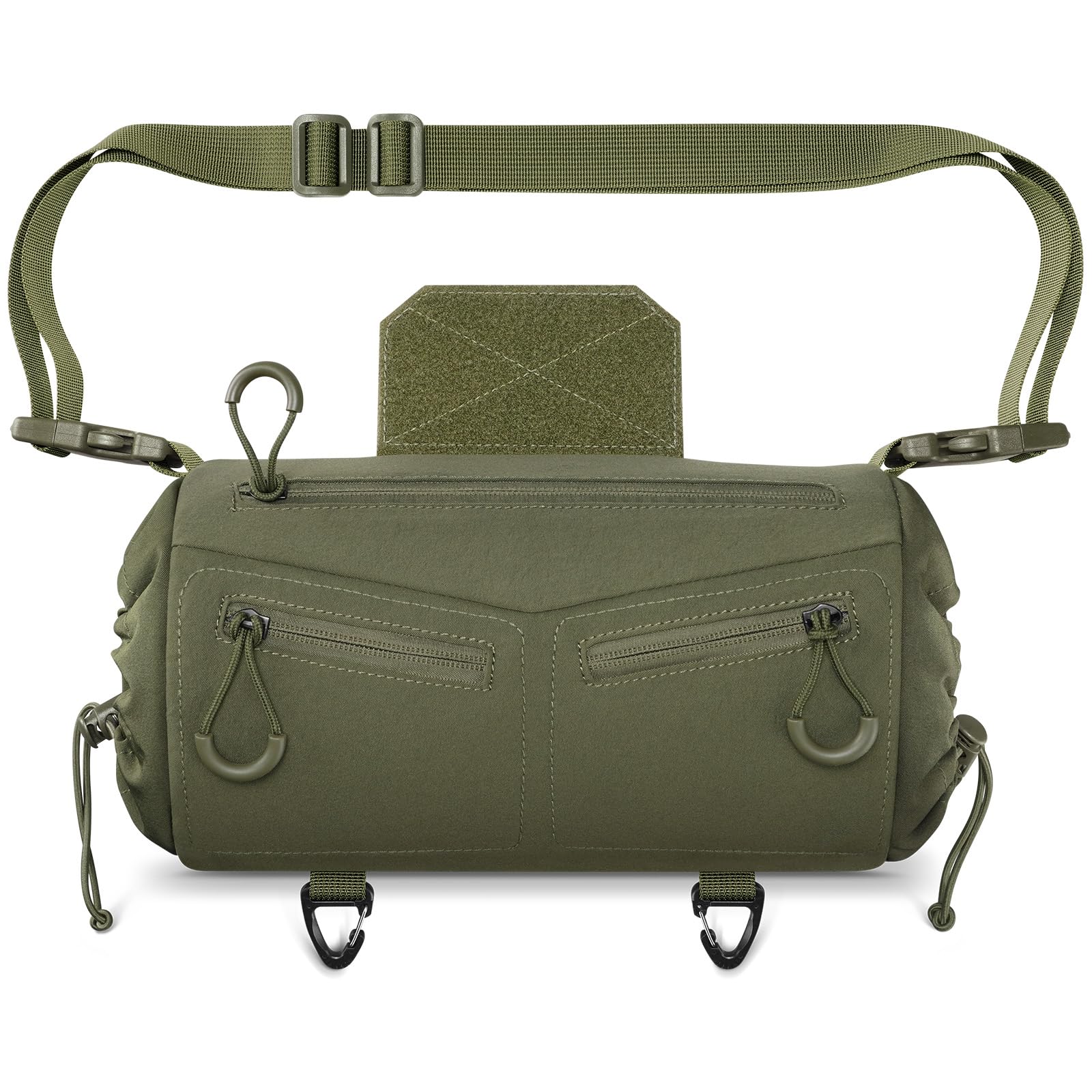 CVLIFE Hand Warmer Pouch with Hook & Loop, Portable Drop Hanger Waist Hand Muff for Skiing, Ice Fishing, Football, Camping, Adjustable Strap and Cuffs, 3 Pockets, Quick Release Buckles