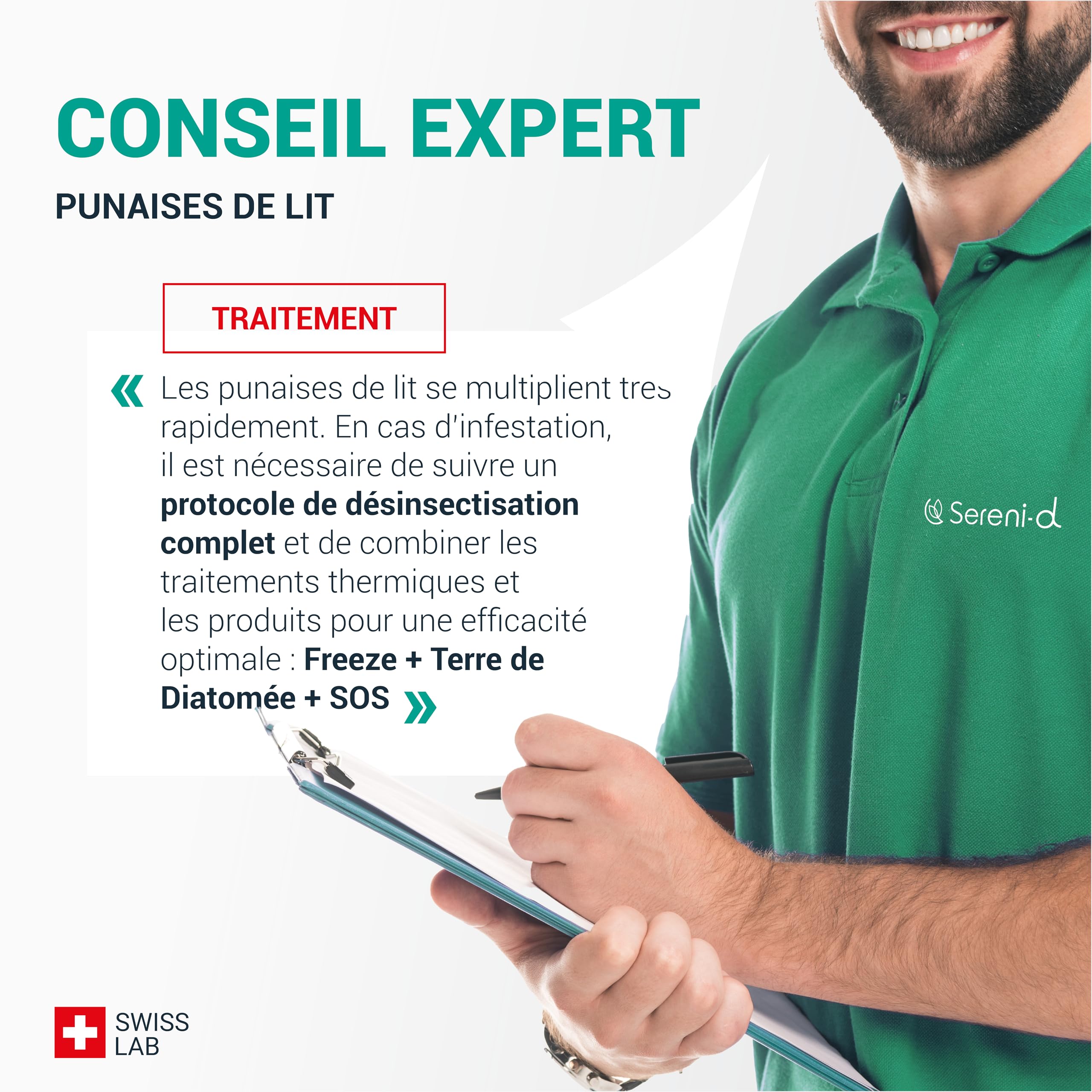 SOS ANTI PUNAISES DE LIT XXL - Spray Insecticide CHOC Traitement naturel aux Huiles Essentielles et Fleur de Pyrèthre Végétal - Produit qui élimine les punaises de lit - 500mL