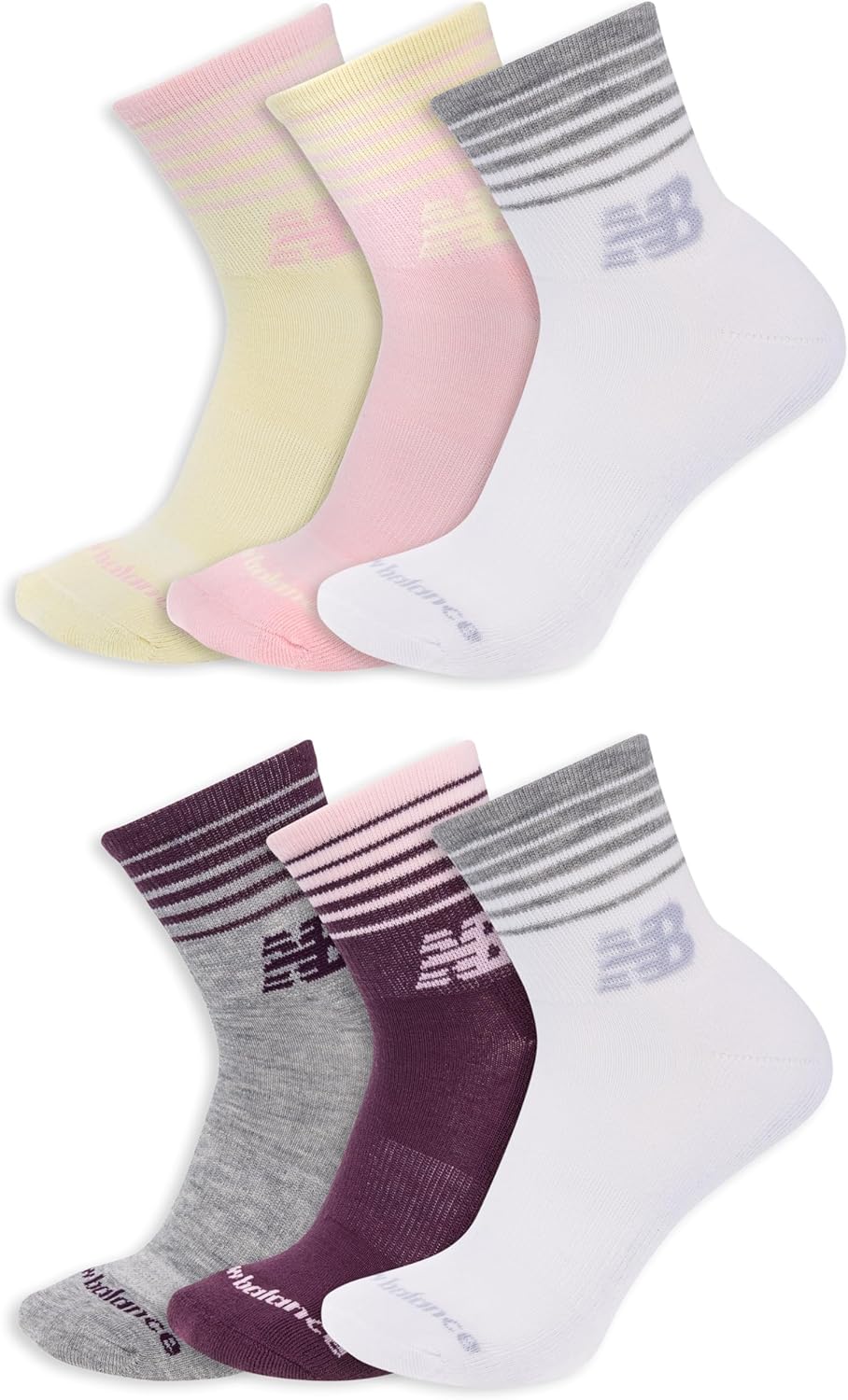 New Balance Unisex Adult Performance Cushioned Ankle Socks - 6 Pairs - Moisture Wicking