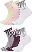 New Balance Men's and Women's Performance Cushioned Ankle Socks - 6 Pairs - Moisture Wicking