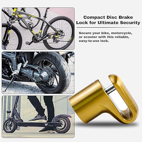 Miniatura 4 de Bloqueo de freno de disco para accesorios de motocicleta, bicicleta resistente, bloqueo antirrobo, scooter eléctrico compacto, ebike, deportes