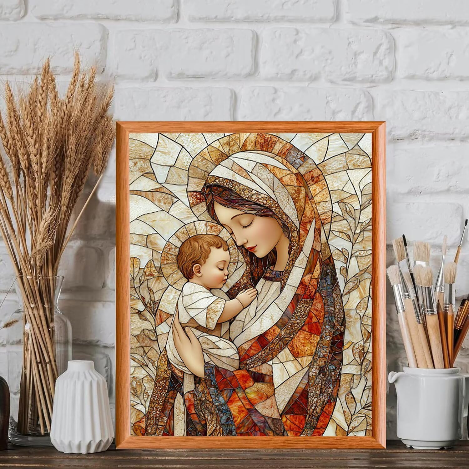 Malowanie według numerów Dorosłych Maryja i Dziecko, 60 x 80 cm s
