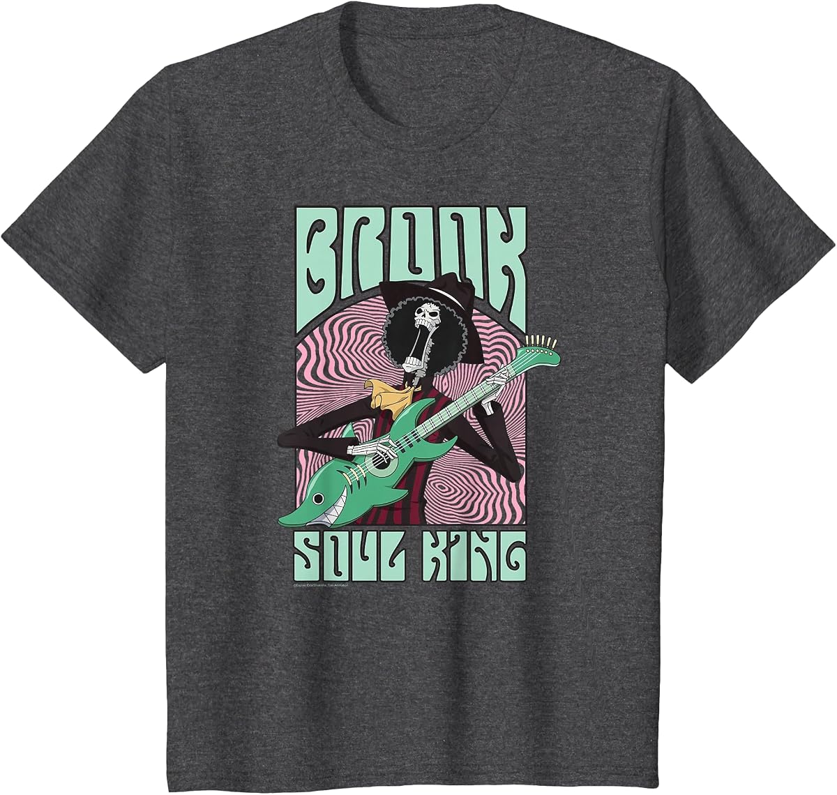 One Piece Anime Soul King Brook Groovy Guitar Concert T-Shirt