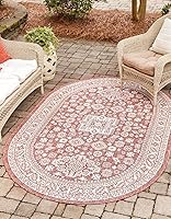 Vista 51 de Unique Loom Outdoor Aztec Collection Alfombra de área - Chalca (10 pies, redonda, azul/marfil)