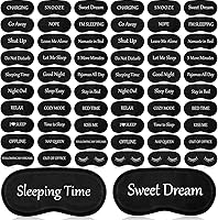 Vista 1 de Ramede 60 máscaras divertidas para dormir a granel con correa ajustable, máscara opaca de seda para dormir, suave para los ojos vendados, máscara