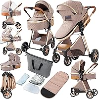 Vista 13 de Cochecito de bebé 2 en 1, cochecito convertible, cochecito estándar reversible, cochecito de bebé portátil, cochecito de bebé, cochecito plegable 2