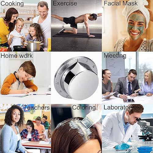 Miniatura 2 de Temporizador de cocina temporizador de cocina de chef con alarma fuerte no requiere baterías 100 mecánico respaldo magnético exquisito cuerpo de