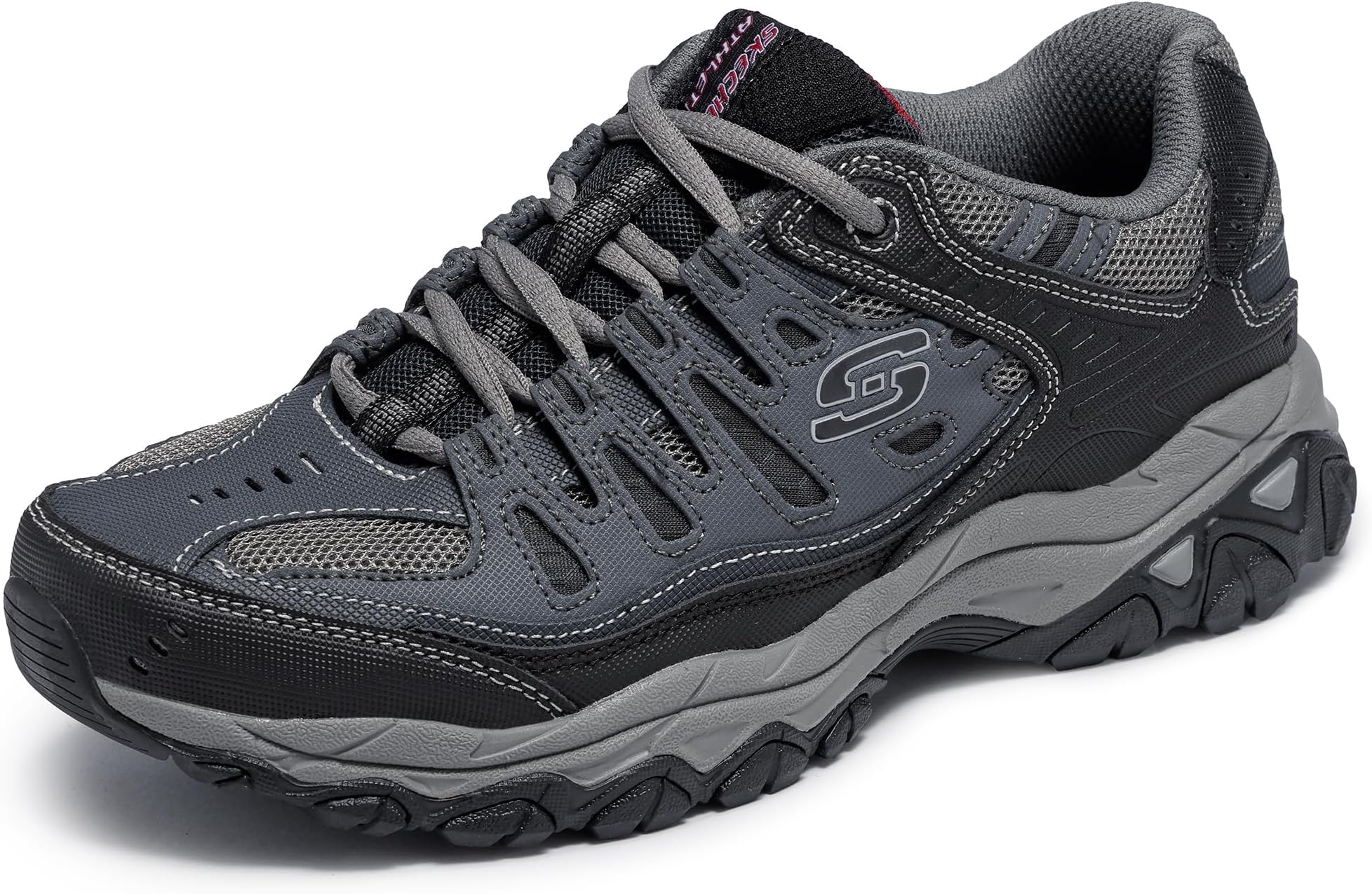 Men's Afterburn M. Fit Fashion Sneakers - Leather Upper, Memory Foam Insole, Rubber Outsole