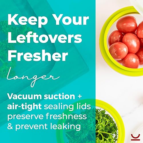 Miniatura 4 de Contenedores de silicona para almacenamiento de alimentos, sin BPA, tapas herméticas de silicona, contenedores plegables para lonchera, horno,