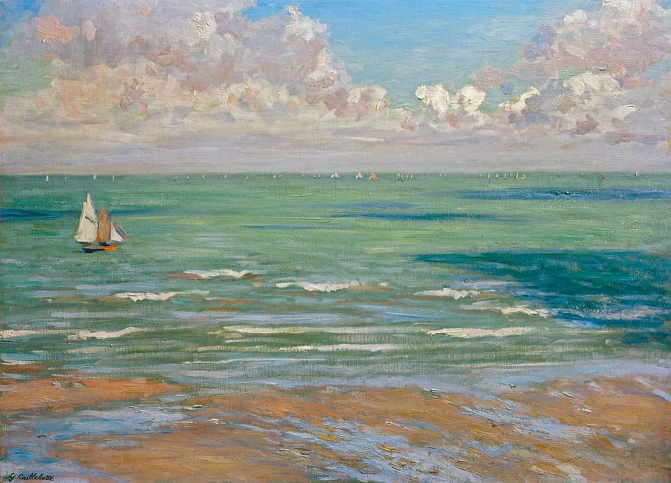 Pintura mural en lienzo de Gustave Caillebotte (60x90cm) para decoración de dormitorio 5