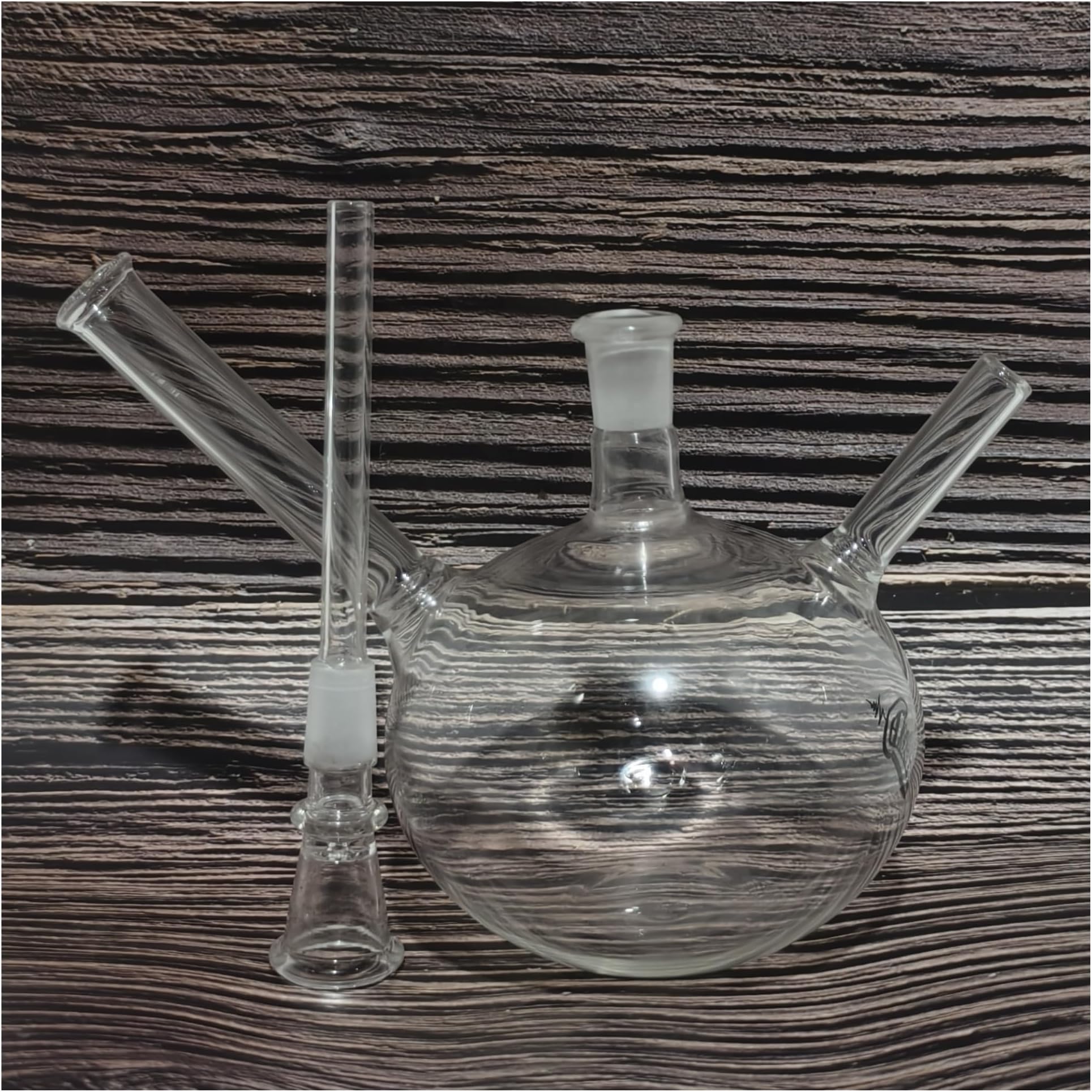 METIER® Glass bong 6 Inch With Shooter best bong | Single Large Bulb Mini Handy Glass bongsmoke Water Bong Size Height 15 CM Color Clear Pack Of 1