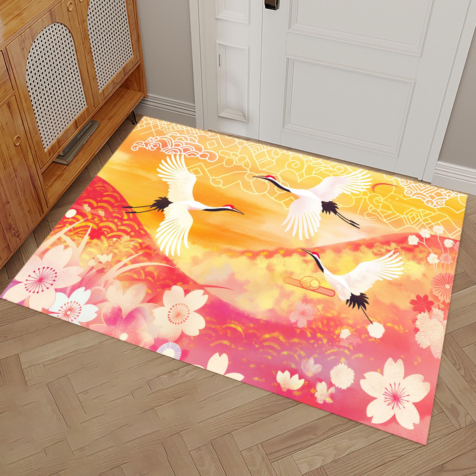 Tapis de cuisine japonais 80x120 cm pour une entrée zen et propre