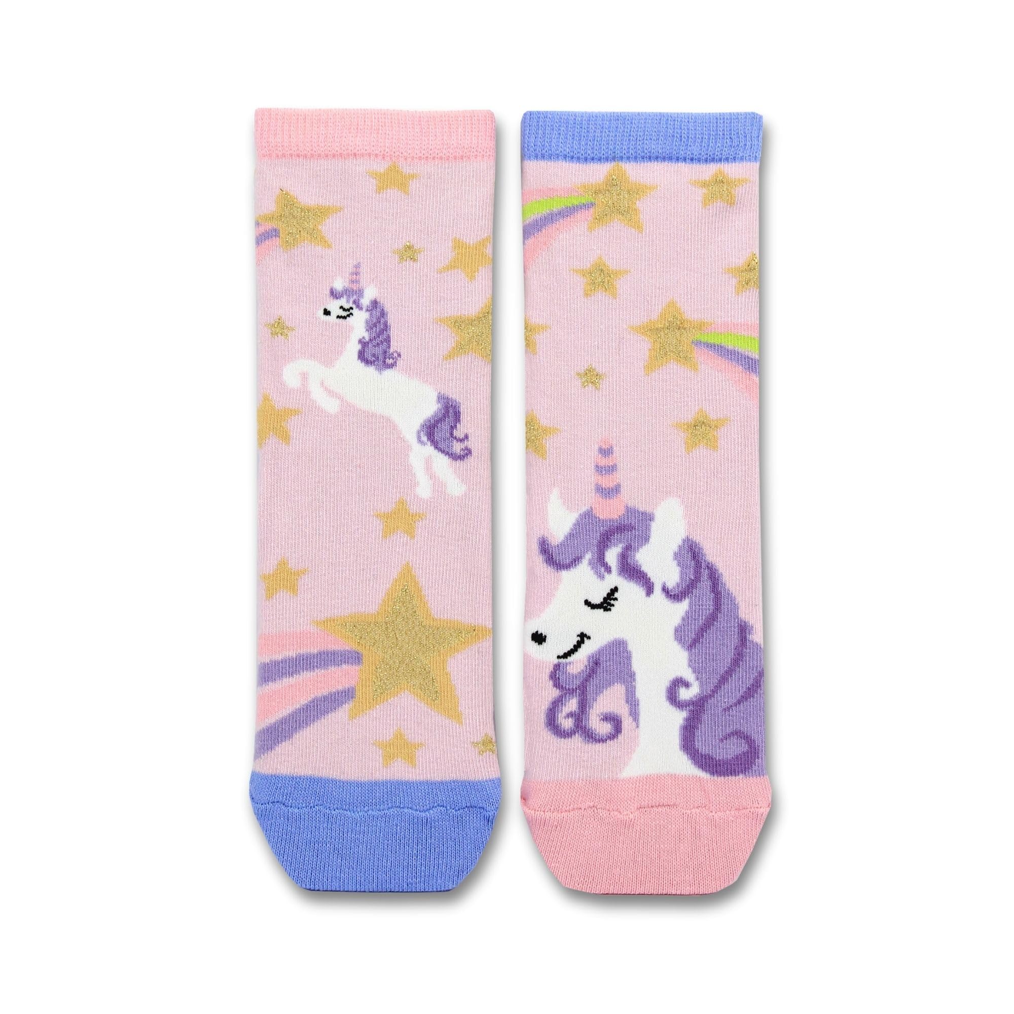 United Oddsocks Sparkle Odd Pair For Kids – 1 Mismatched Pair Of Cotton-Rich Fun Socks – Fairytale Design With Glitter Stars – Uk 9–12, Eur 27–30, Us 9.5–13 – Magical Novelty Socks For Kids