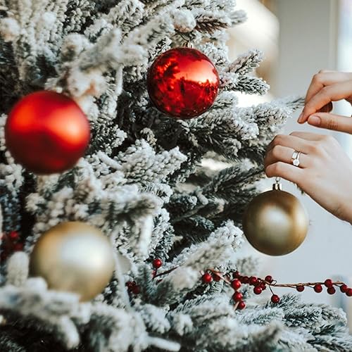 Miniatura 105 de Lulu Home Adornos de esferas para árbol de Navidad, 34 unidades, esferas colgantes Dorado