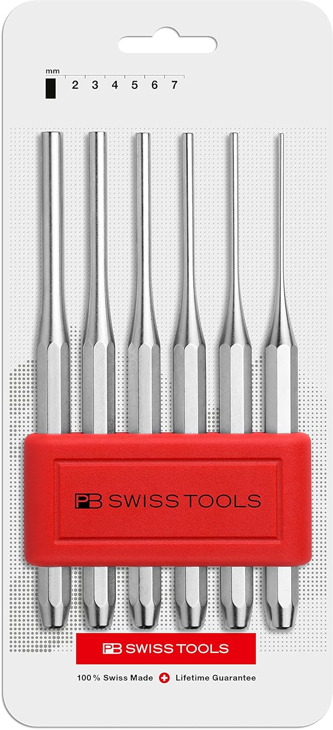 PB Swiss Tools Pin Punch, Drift Punch, Octagonal for Safe Drift