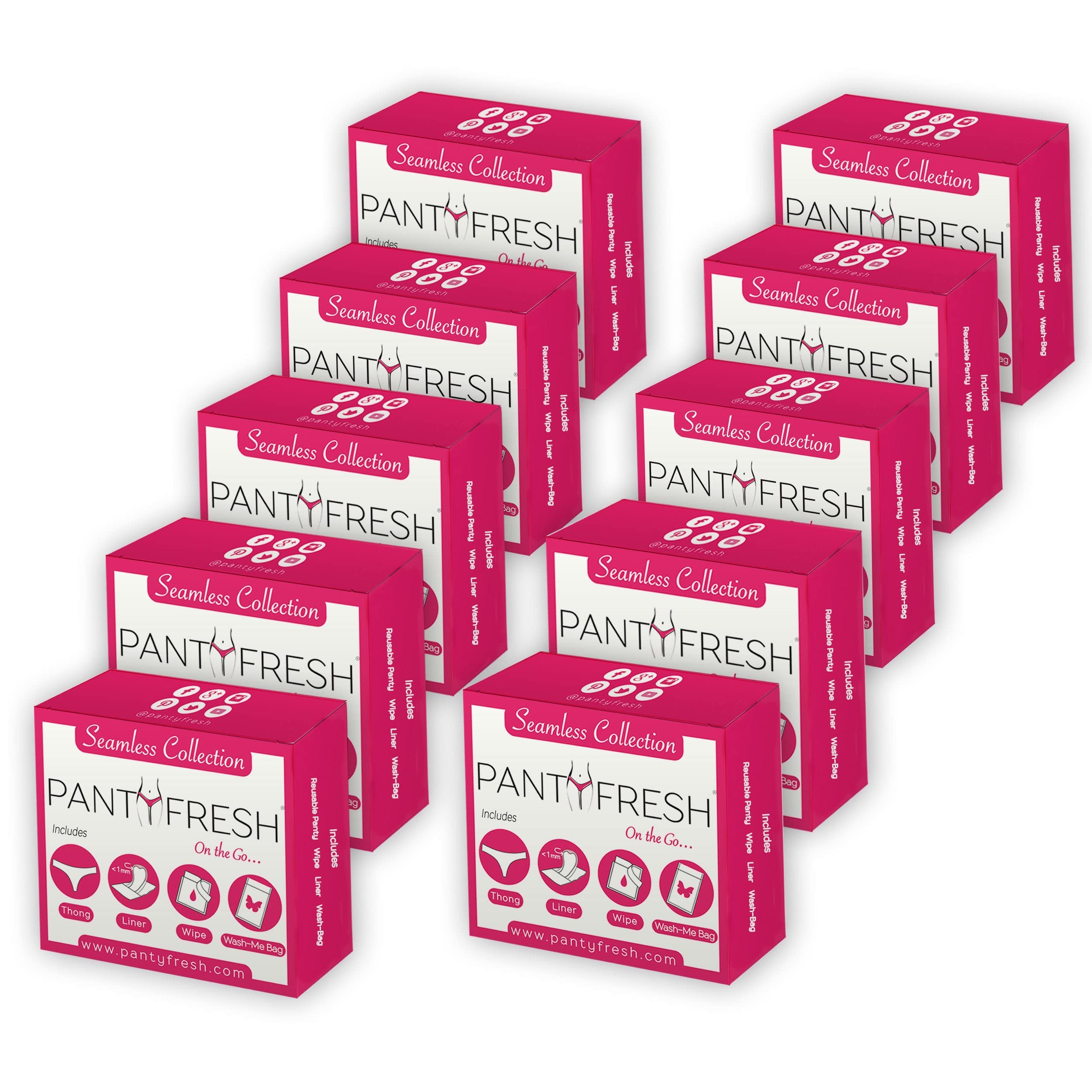 4in1 Essential Hygiene Kit Includes Seamless Thong Underwear, Fresh Wipe &amp; Panty Liner - Accidents Travel Toiletry Kit On-the-Go Period Kit