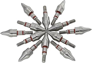 maifield Stainless Steel Archery Field Points, Easy Pull Various OD for 85/100/125/150/175/200/225/250/275/300 Grains,Screw in Archery Field Tips