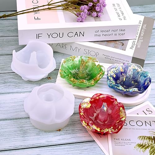 Miniatura 3 de Actvty Molde de resina para soporte de anillo, 2 moldes de silicona para resina epoxi, moldes de resina de silicona para soporte de joyas,