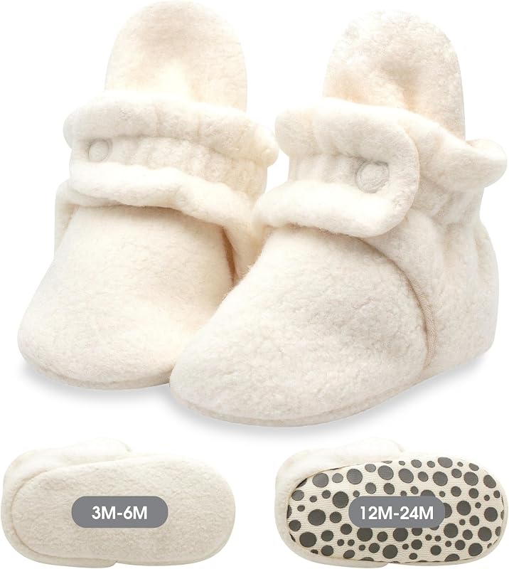 Zutano Baby Boys' Cozie Fleece Baby Booties With Grippers
