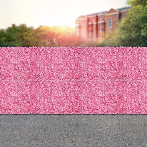 Vista 104 de 20 paneles de pared de flores artificiales, decoración de pared de 24 x 16 pulgadas, paneles decorativos de flores de hortensias para el hogar, 20