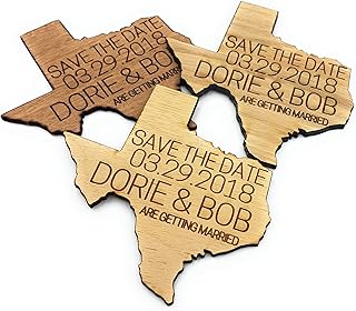 Wooden save the date magnets, US state shaped save the dates, rustic wedding save the dates, personalized magnets, set of 25 pc