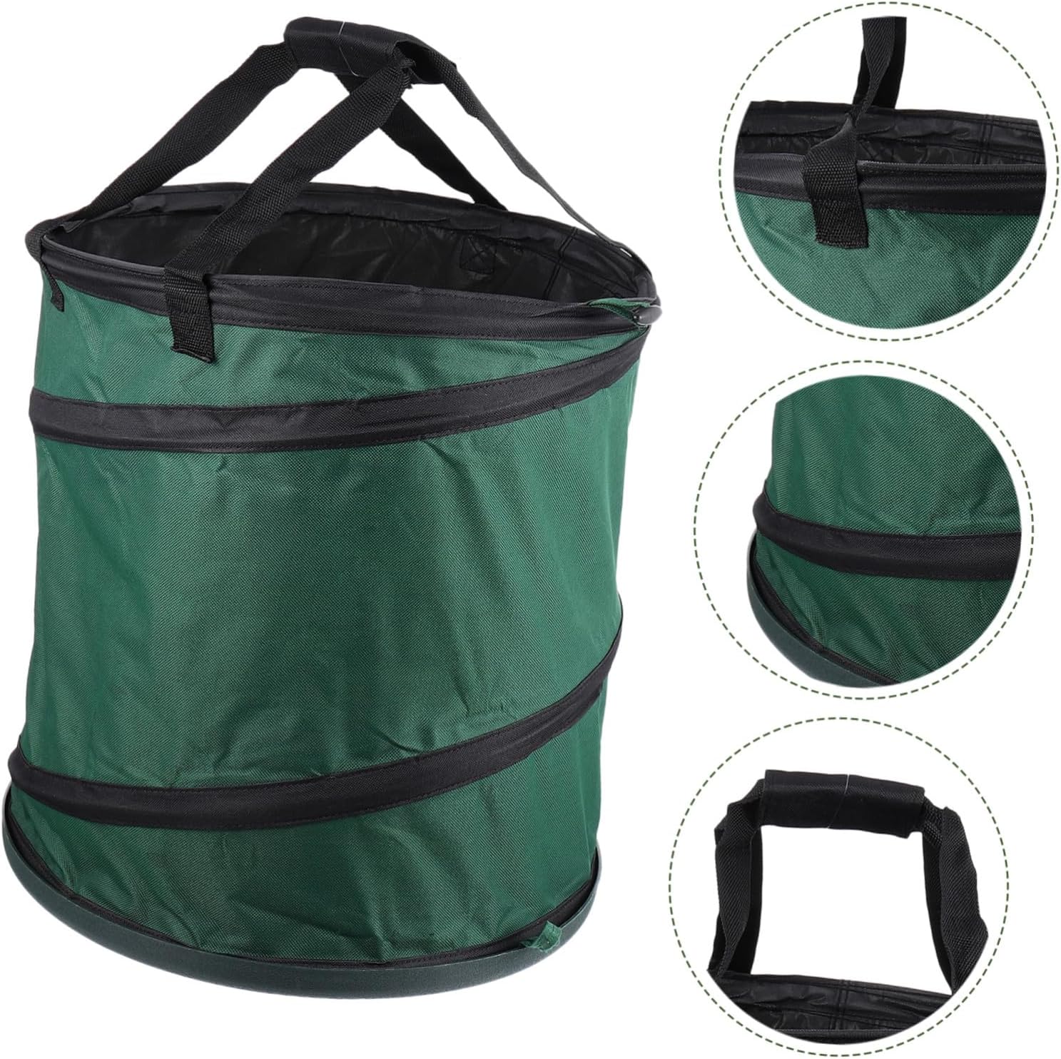 Foldable Leaf Bag with Hard Bottom and Handles Portable Garden Waste Container for Lawn Patio Balcony and Outdoor Cleanup Multipurpose Trash and Leaf Collector