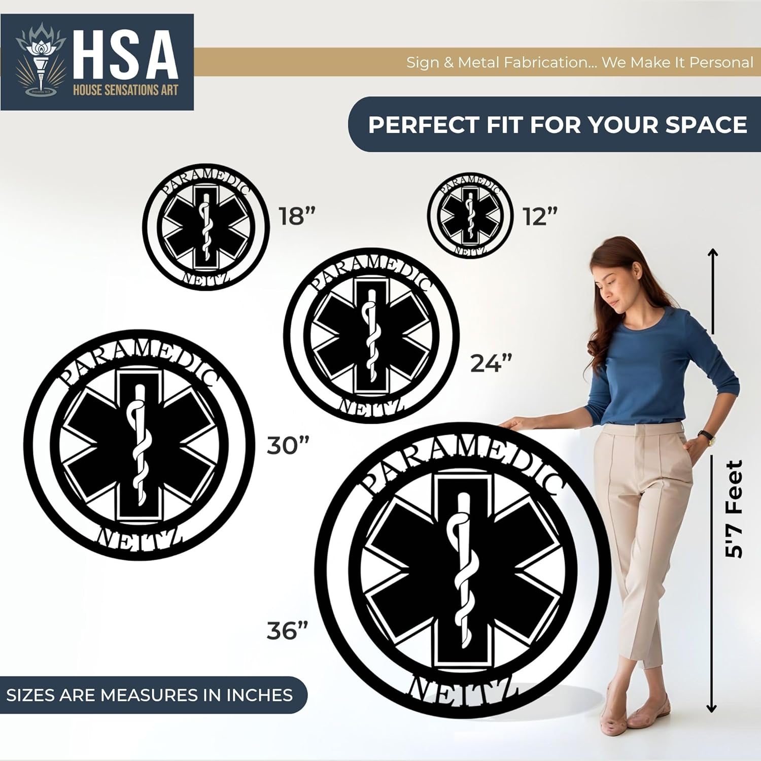 Medical Caduceus Custom Name Sign – Personalized EMT EMS Paramedic Metal Wall Art, First Responder & Medic Appreciation Gift - Image 5