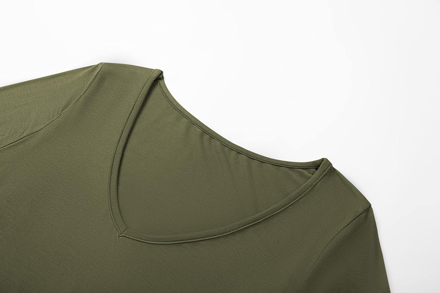 Kindcall V Neck Crop Tops Long Sleeve Shirts Slim Fit Base Layer for Women - Image 3