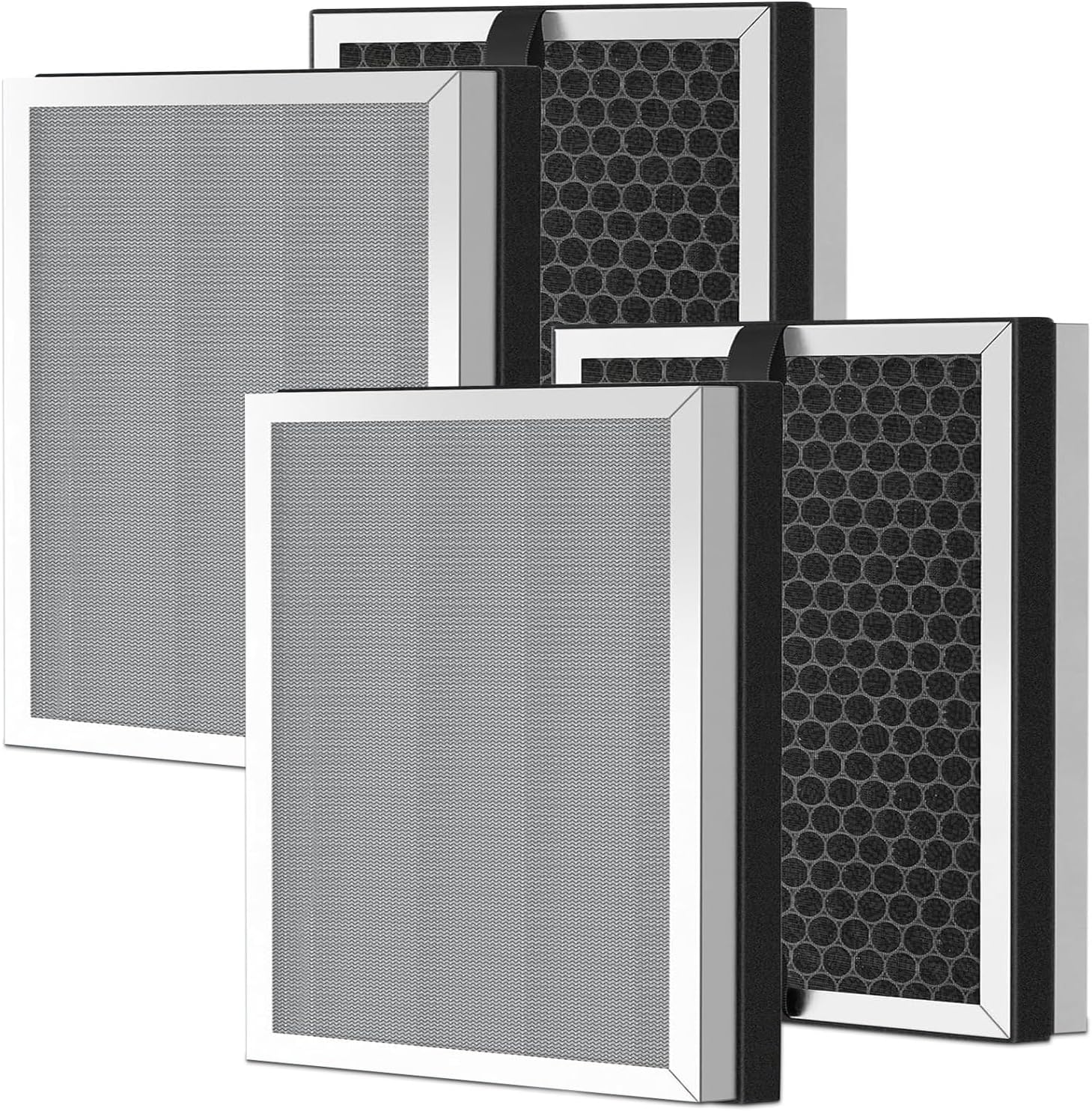 JF180 Replacement Filter Compatible with Jafanda JF180 Air Cleaner Purifier,2 Pack(4 Filters) 3-Stage Filtration with H13 HEPA and Activated Carbon 2-in-1