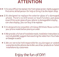 Vista 7 de Reemplazo de pantalla frontal de vidrio para Galaxy S8 – Compatible con Samsung Galaxy S8 G950 Series 5.8 pulgadas y kit completo de herramientas