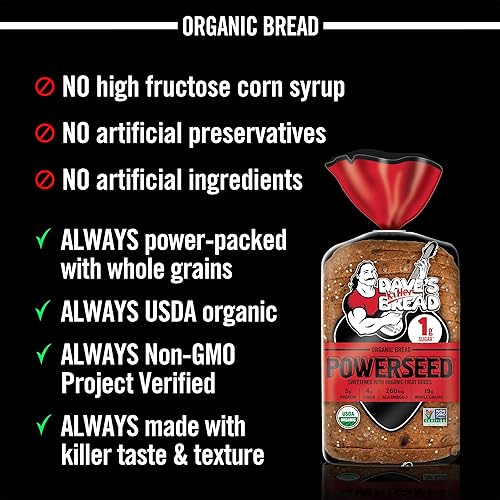 Miniatura 6 de Dave's Killer Bread Powerseed, Seeded Organic Bread, 1g Sugar per Slice, 25 oz Loaf