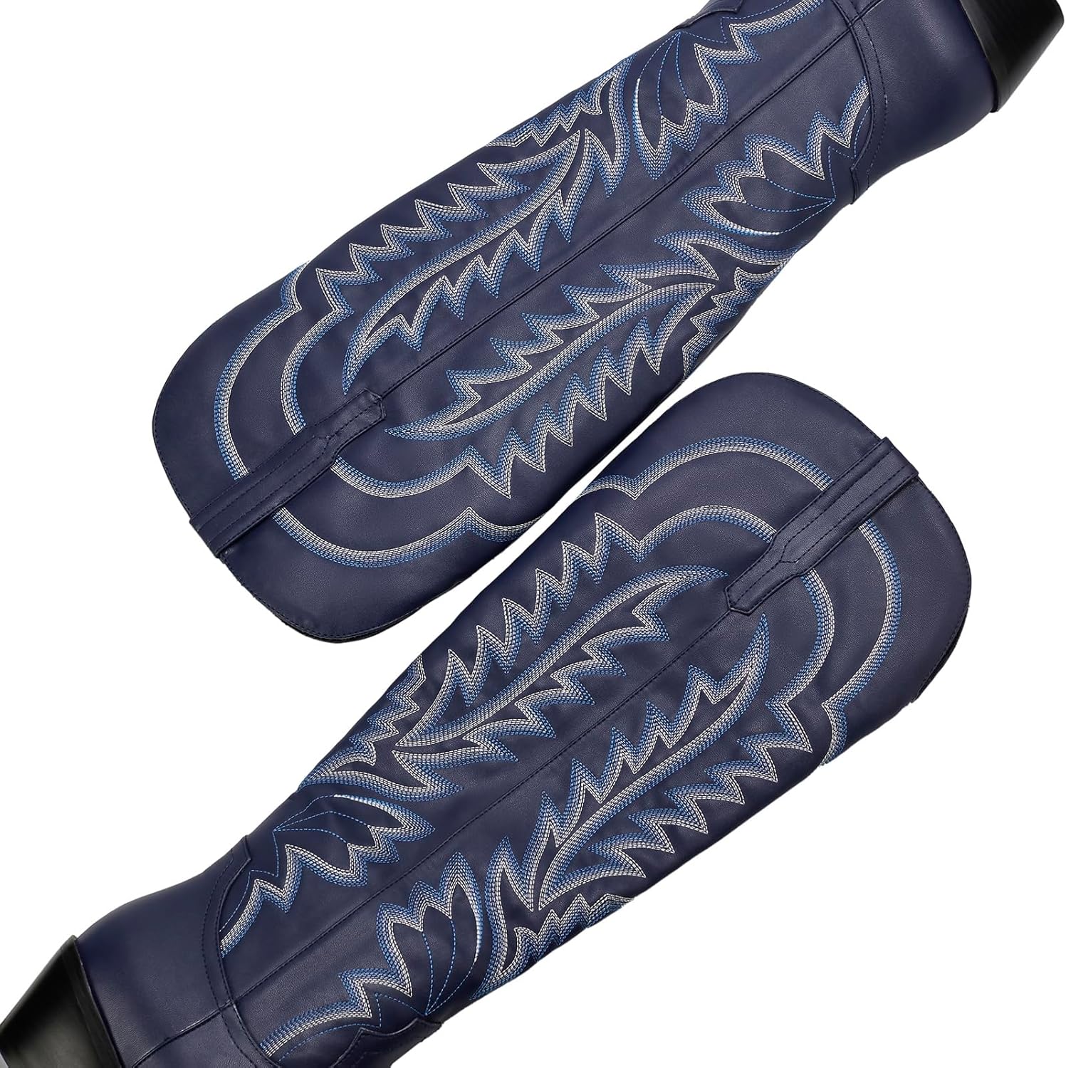 Vertundy Knee High Cowboy Boots For Women Pointed Toe Cowgirl Low Chunky Heel Western Boots - Image 6