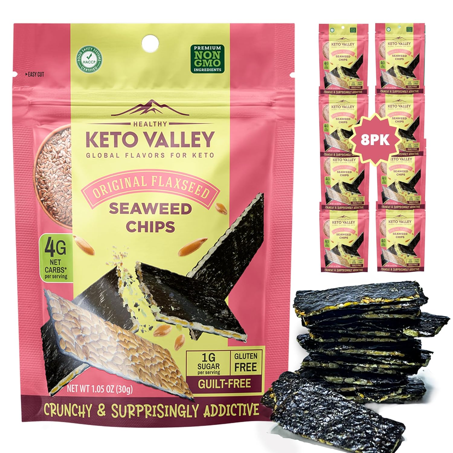 Keto Valley Seaweed Snacks 4g Net Carbs Original