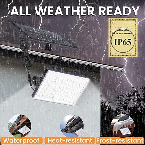 Miniatura 6 de Luz con sensor de movimiento para exteriores, con 3 modos, luces solares impermeables para exteriores desde el atardecer hasta el amanecer,