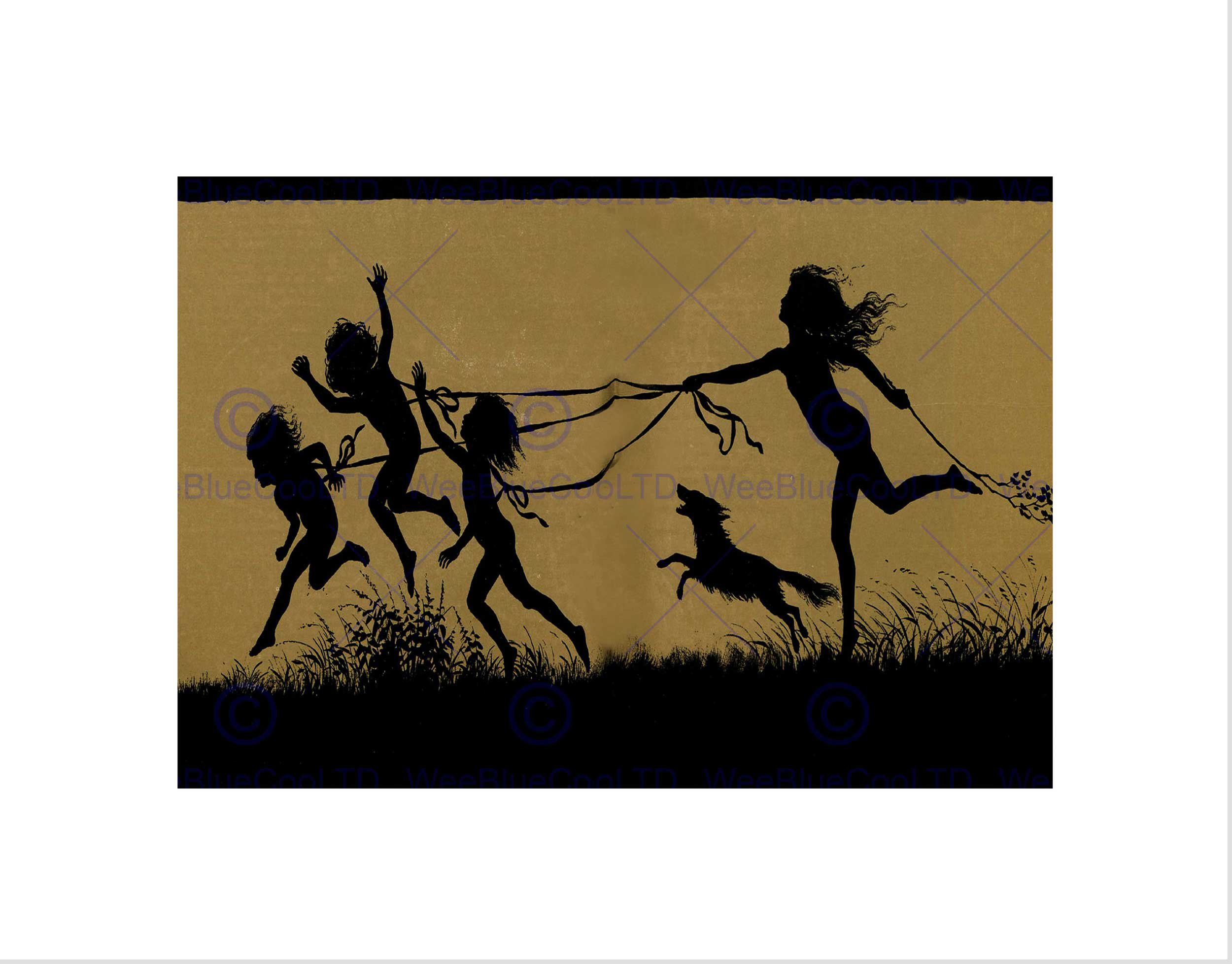 Wee Blue Coo Advert Cultural Magazine Cover Jugend Silhouette Wall Art Print