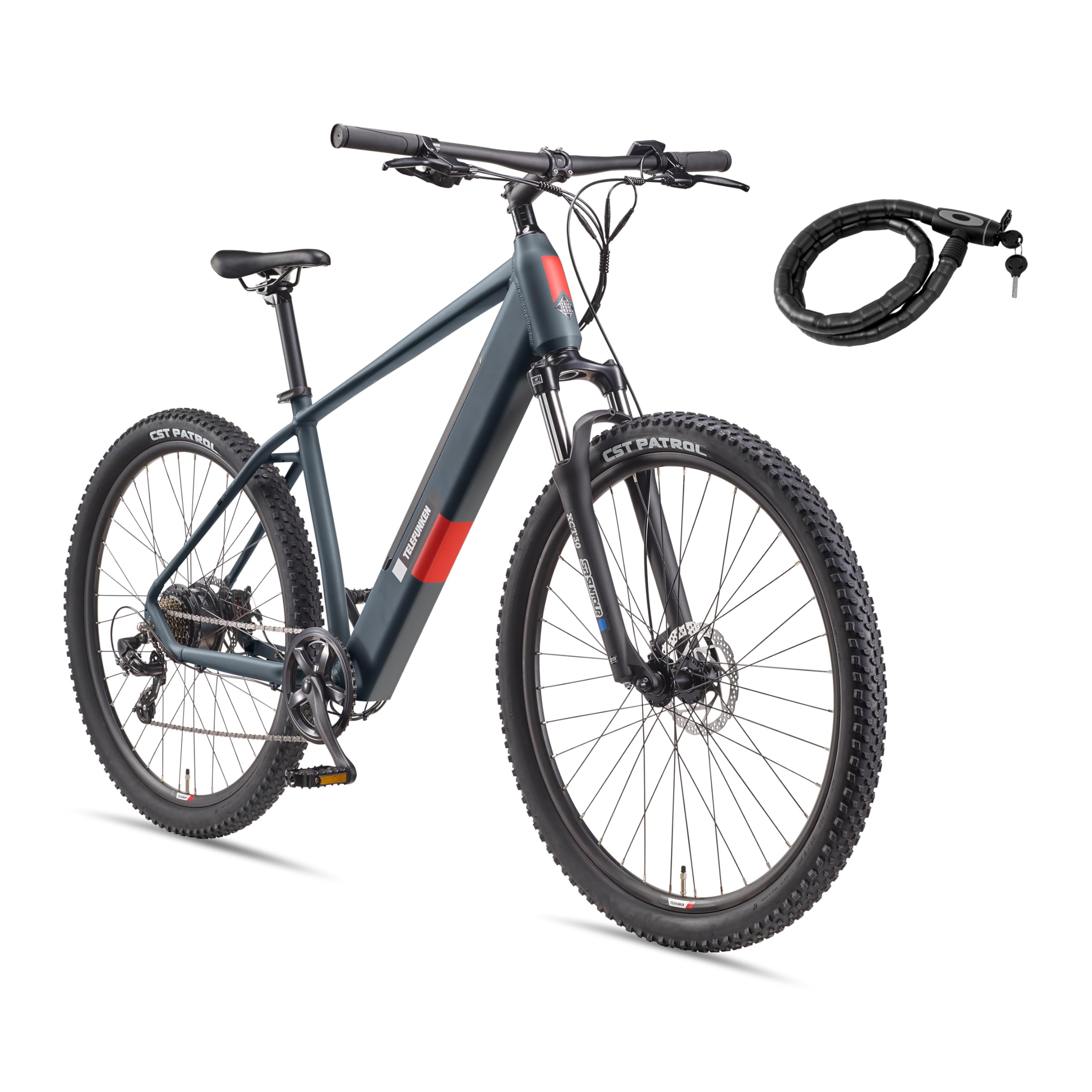 TELEFUNKEN E-Bike Mountainbike 29 Zoll für Herren und Damen | Elektrofahrrad mit 250W Hinterradmotor & 468 Wh Akku | 7-Gang Kettenschaltung | Scheibenbremsen | MTB Hardtail Pedelec