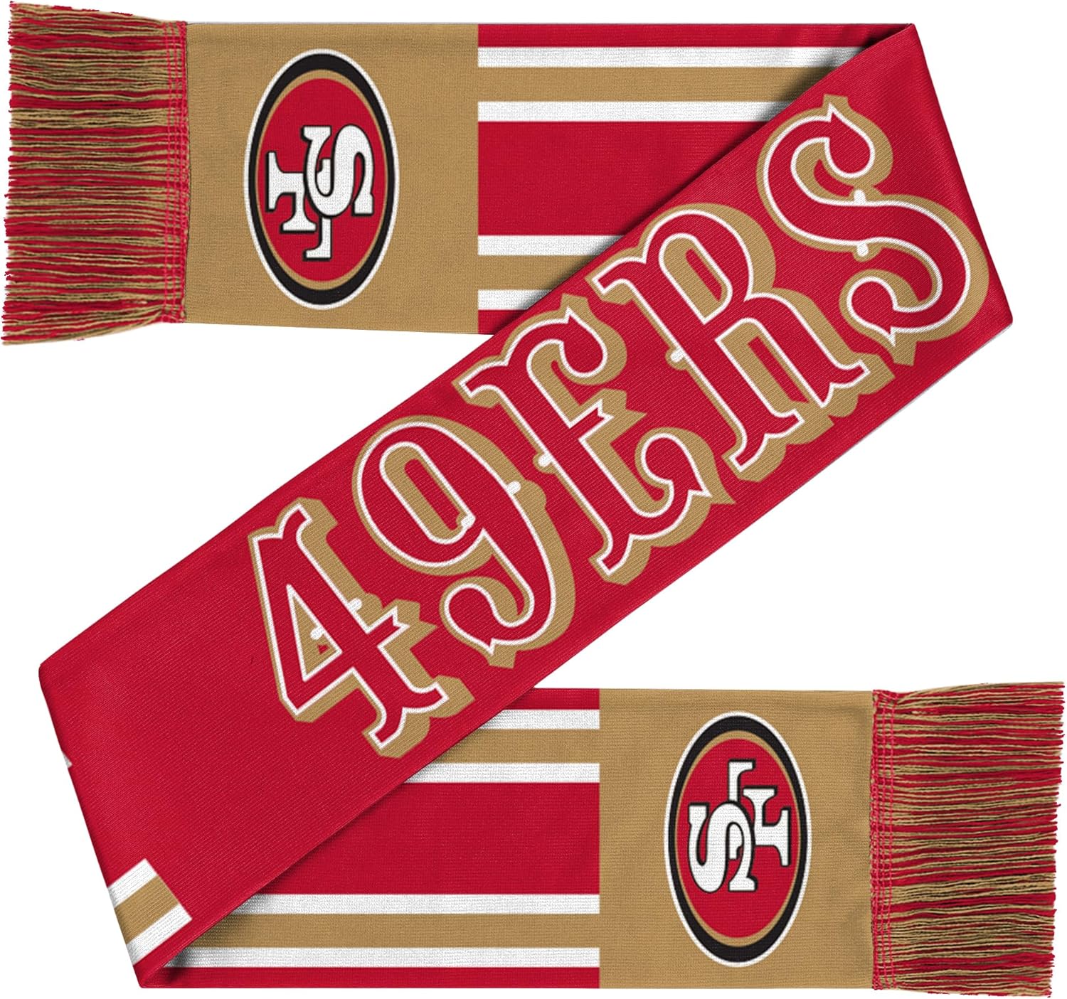 FOCO NFL Unisex-Adult Officially Licensed Team Color Stripe Wordmark Primary Logo Football Neck Warmer Scarf - Image 2